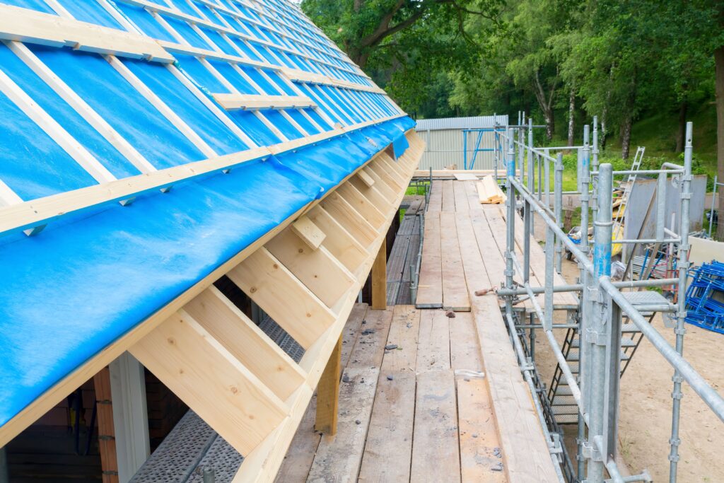 Houten dakconstructie